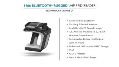 RFID считыватель UHF 1166 Bluetooth надежный 1166-CRD-01-KIT